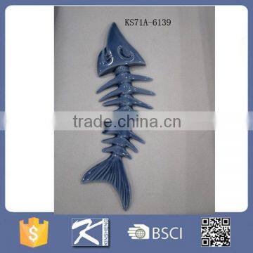 Ocean theme hanging porcelain fish bone for wall decor