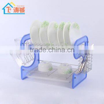 Popular 2 Tiers Multifunction Plastic Kitchen Dish Rack photo-2