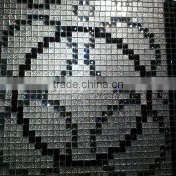 color mixed crystal glass mosaic tile