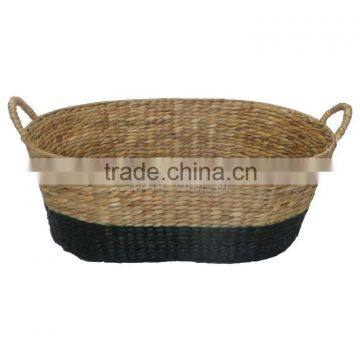 Beautiful Water Hyacinth Fruit Basket/ Fruit Tray With Handle Woven Storage Basket photo-2