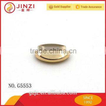 Oval metal gold/silver round rivet accessory for leather belt