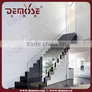 indoor used metal wood single stringer straight staircase