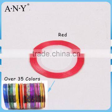 ANY Nail Beauty Curing Decorative Sticker Rose Red Nail Tape Line for Nail Art