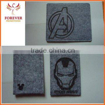 Custom Laser Engraving Logo Felt Textile Mobile phone Case