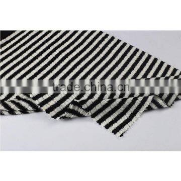 New stripe design 95%rayon/viscose 5%spandex/elastane rib knitted fabric