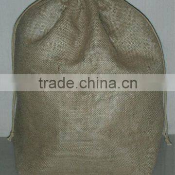 Jute drawstring grocery pouch