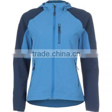 Water and wind resistant breathable and durable softshell jacket womens with Adjustable hood