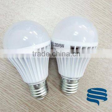 3W 5W 220V Plastic Light Bulb Led