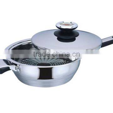 High Quality Cooking Pots 16pcs Stainless Steel Thermometer Cookware Set photo-2