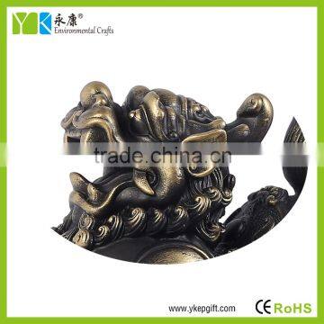 Environmental Friendly 3D Shape Polyresin Religious Pixiu Statue for Home Decoration photo-4