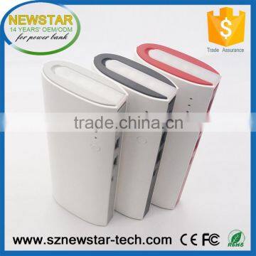 High quality 12000mah power bank built-in desk lamp and 3 port 3.1A high output