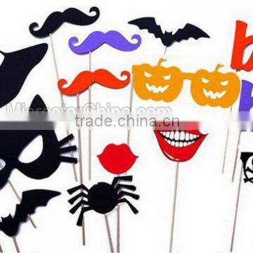 14pcs/set Funny Halloween Photo Booth Props Hat Mustache On A Stick Halloween Party decoration supplies Halloween Party favor                        
                                                Quality Choice