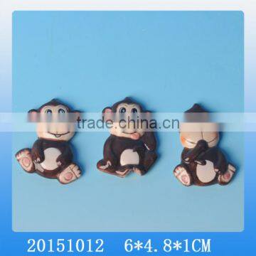 Lovely monkey shape ceramic 3D Fridge Magnet