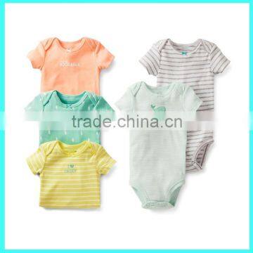 2016 Latest baby boys summer clothing set boy baby bodysuits