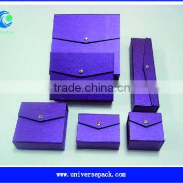 Nice Style Packing Boxes For Wholesale Purple Snap Fastener Jewelry Box