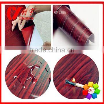 PVC sheet with glue PVC laminated film glue for MDF furniture with glue