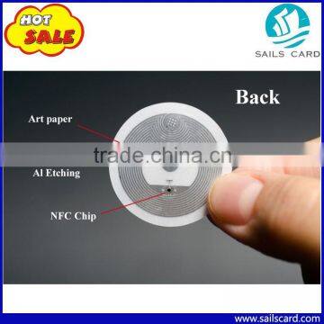 Cheapest Custom Printing 25mm RFID sticker with ntag213