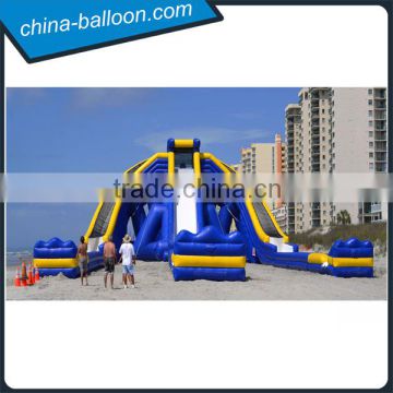 World ' s biggest exciting three runway inflatable water slides