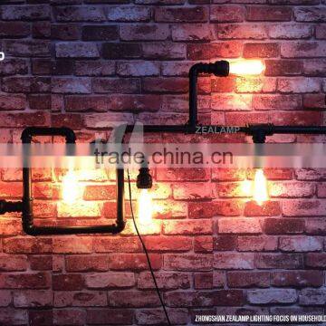 Industrial Style Pipe Lights Steampunk Pipe Wall Lamp Edison Lamp 5 Lights photo-3