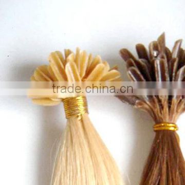 pre-bonded human hair extension/nail hair extension/nail-tip human hair /stick hair/keratin human hair extension/hair products