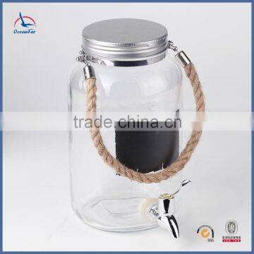 Wholesale Glass Beverage Dispenser Hot Selling Glass Juice Dispenser with Tap