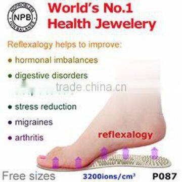 NOPROBLEM P087 tourmaline germanium silicone sport power health care insole foot massage