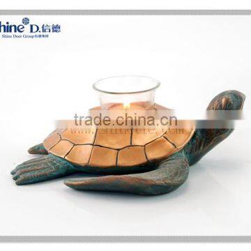 Polyresin Crafts Turtle Shaped Mini Tea Light Candle Holder for Interior Decoration photo-3
