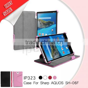 Top hot sale alibaba leather tablet pc case for AQUOS PAD SH-06F