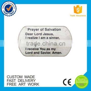 Manufacture Pray Tag Zinc Alloy Custom Metal Military Dog Tag photo-3
