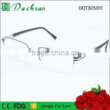 Classic best quality man half frames 100% titan glasses eyewear