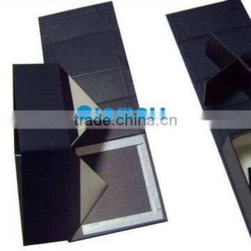 China Top quality black color unique custom design folding box luxury packaging box for mugs/ jewelley / cosmetic/ chocolate box