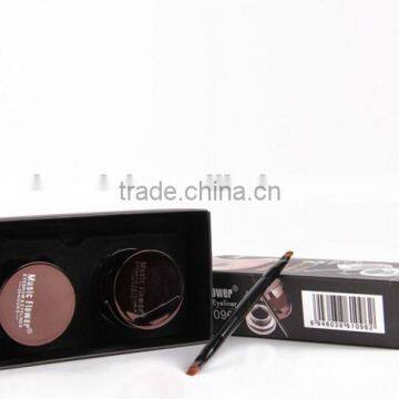 MusicFlower 2 in 1 Brown+Black Eyebrow Extension Kit Brow Powder Eyeliner Cream 24hours Long Lasting Waterproof Eye Liner photo-2