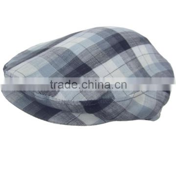 Irish style linen plaid Ivy cap