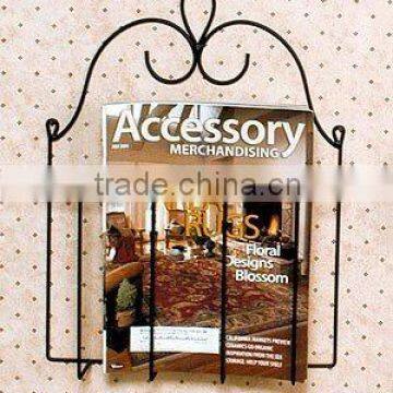 Wrought steel wire book rack magazine rack