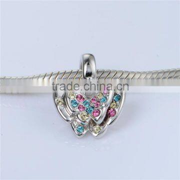 925 Silver Beads Butterfuly Animal Charms Pendant Necklace photo-3