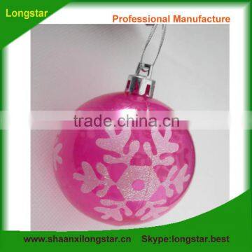 Pink Clear Plastic Christmas Ball