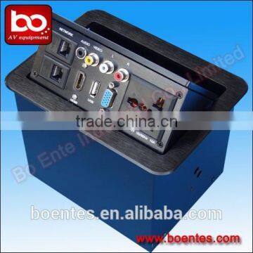 Tabletop/Desktop Pop Up Power Socket with HDMI/VGA/Audio/USB for Conference AV Solutions