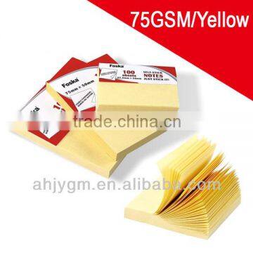 Hot Sale Yellow Offset Paper Self-stick/Mempo Pad/Notes