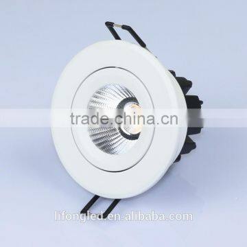 Diameter 85mm Cutting size75mm 5w 7w cob led downlight ,White finish ceiling led light