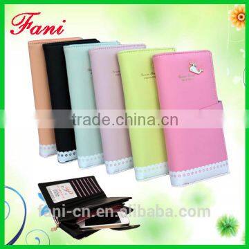 Guangzhou Fani Leather Factory hand craft cheap leather clutch purses for ladies