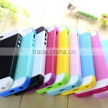 Double injection TPU+PC mobile phone cover case for iPhone 5/5S, hard case for iphone5/5S