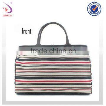 Nylon stripe travel bag