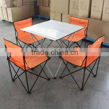 aluminum camping table and chair set