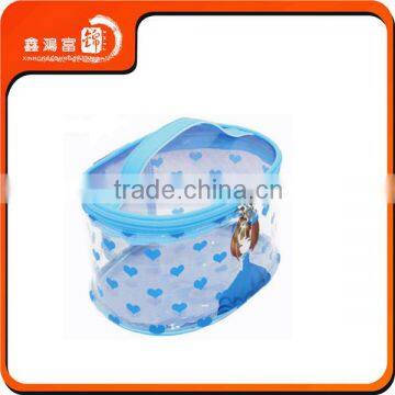 Free design cosmetic pvc bag with handle in packaging bags