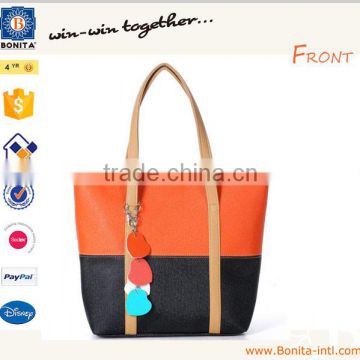 Good design PU colorful women fashion tote bag