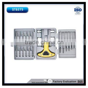 26PCS precision screwdrivers 1/4'' socket ratchet handle 2'' bits plastic box