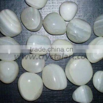 NATURAL BANDED ONYX TUMBLED PEBBLES STONES