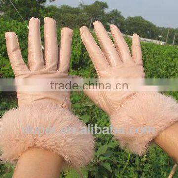 Lovely lady's pink gloves