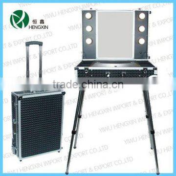 6-lights aluminium flood light cosmetic makeup case