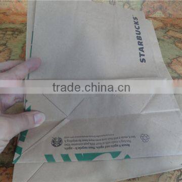 Take Away Brown Food Grade Kraft Paper Bag With Handle photo-2